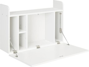 HOMCOM Nástenný skladací počítačový stôl s policou - 77 x 20 x 51 cm | Aosom
