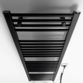Aqualine Aqualine, DIRECT-E elektrické vykurovacie teleso, rovné, 450x1320 mm, 400 W, čierna, ILE34TB