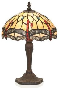 Tiffany stolová VÁŽKA JANTAR 40*25