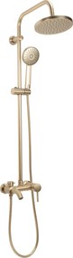 Sprchová súprava Rea LUIS s výtokom do vane - zlatá brúsená
