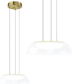 Toolight Toolight, LED závesné svietidlo 28x28cm, 12W, 4000K, APP1691-1PC, zlatá lesklá, OSW-04334