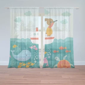 Sablio Záclony Morský svet: 2ks 150x250cm