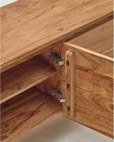 TV stolík z masívu akácie v prírodnej farbe 150x58x40 cm Uxue – Kave Home