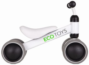 Detské odrážadlo v bielej farbe Ecotoys