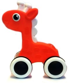 Edukačná hračka, ťahacie Maxi Žirafka, 15,3 x 18,3 cm - oranžová