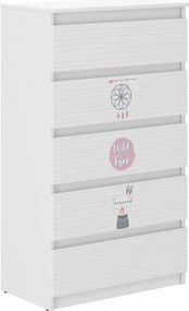 Wooden Toys Detská komoda R-5 MEDVEDÍK INDIÁN