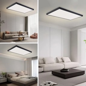 Brilagi -LED Kúpeľňové stropné svietidlo FRAME LED/96W/230V 120x60 cm IP44 čierna