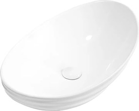 BPS-koupelny Keramické umývadlo na dosku HYD-LI-WH-LN-625 62x36 cm, biele lesk