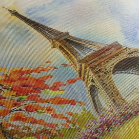 Maľovaný obraz Eiffelovej veže (150x105 cm)