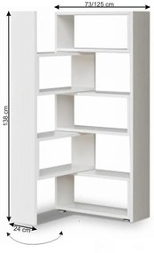 Regál Klonale II 140 (biela). Vlastná spoľahlivá doprava až k Vám domov. 779641