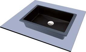 Deante Zápustné/pod doskové umývadlo Correo 50x35 cm - CQR NU5U, granit, čierna