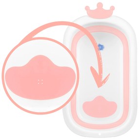 Ricokids Vanička pre novorodencov s teplomerom RK-280 bielo-ružová