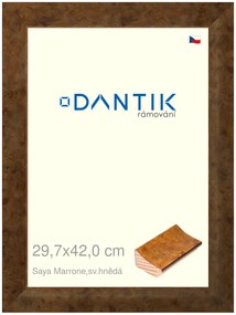 DANTIK rám na obraz 29,7x42 | Saya Marrone sv.hnědá (Plexi Čiré)