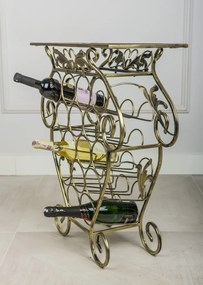 STOJAN NA VÍNO GARTH 66X60X22,5 CM ZLATÁ