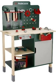 lupilu®  Detský drevený pracovný stôl + drevený aku skrutkovač  (800011071)