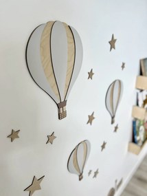 Drevené lietajúce balóny - čarovná dekorácia do detskej izby