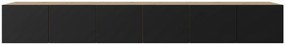 TV stolek LIO 300 cm - dub artisan/čierny mat