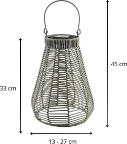 Solárny lampáš SOKKE 33/45 sivý