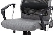 Kancelárska otočná stolička PERRY na kolieskach — chróm, látka, viac farieb Červená