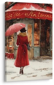 Obraz zimná elegancia v červenej