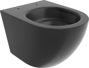 Mexen Lena, závesná WC misa 490x360x340 mm, Rimless Tornádo, čierna matná, 3322XX85T