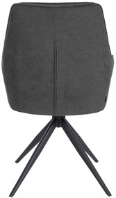 Jedálenská stolička Jules - látka - Tmavo sivá