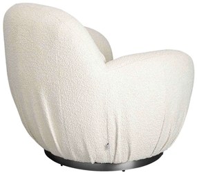 Nube Boucle otočné kreslo biele