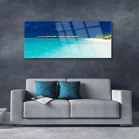 Obraz na akrylátovom skle More pláž príroda 125x50 cm