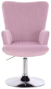 LuxuryForm DESIGN Kreslo AMADEO VELUR na striebornom tanieri - levanduľa