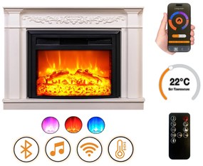 Elektrický krb DLC Torino EF 4, rohový, 900-1800 W, Wi-Fi