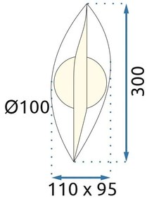 Toolight Toolight, LED nástenné svietidlo 5W, 4000K, G031-W, zlatá, OSW-00699