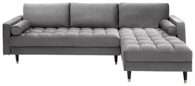 Rohová sedačka Cosy Velvet II sivý zamat