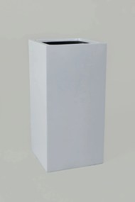 Kvetináč BLOCK, sklolaminát, výška 60 cm, biely mat