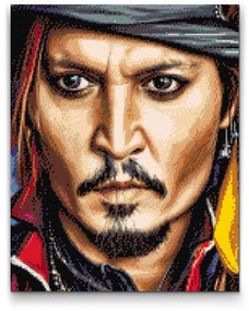 Gario Diamantové maľovanie Johny Depp 3 Rozmery: 80 x 100 cm, Rámovanie: S vnútorným rámom, Diamanty: Štvorcové
