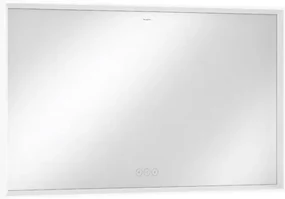 Led zrkadlo s dotykovým senzorom Hansgrohe Xarita E 120,6x70,6 cm biela matná 54985700