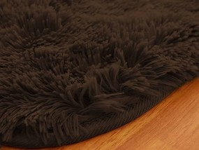 TZ Tmavohnedý obdĺžnikový shaggy koberec Lana Rozmer: 180x260