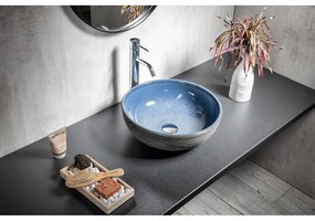 Modré/sivé keramické okrúhle umývadlo ø 41 cm Priori – Sapho