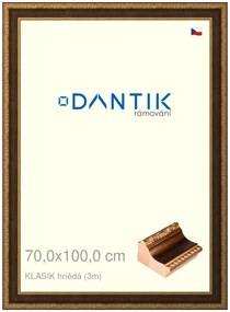 DANTIK rám na obraz 70x100 | KLASIK hnědá (Plexi Čiré)