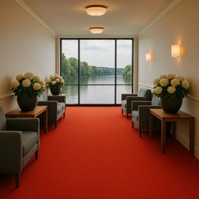 Betap, SUPER CENA: Červený festivalový metrážny koberec Budget, na mieru, šíře 4m, červená, resine, chodba / predsieň