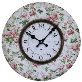 Nástenné hodiny s kvetinami Flowers de Provence – 34*3cm/ 1*AA