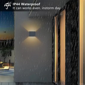 Brilagi - LED Vonkajšie nástenné svietidlo DONNANI LED/5W/230V 10 cm antracit IP44