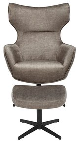 Kreslo VOGUE otočné o 360° zamatová farba taupe