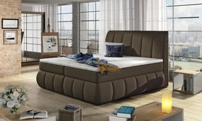 Posteľ Boxspring Vincenzia 200x180, hnedá (látka - bvi 23)