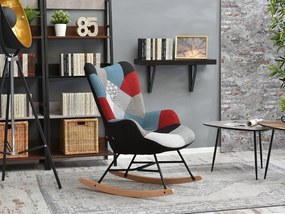 Kreslo Sibyla (patchwork + čierna). Vlastná spoľahlivá doprava až k Vám domov. 1110389