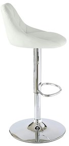 Barové stoličky s operadlom, 2 farby, biele