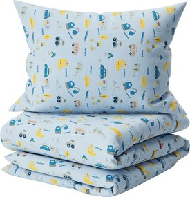 Detské bavlnené obliečky MINI TRUCKS modré, 100% bavlna Rozmer obliečky: 70 x 90 cm | 140 x 200 cm