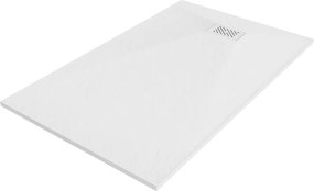 Mexen Hugo, obdĺžniková sprchová vanička SMC 160 x 70 cm, biela, biela krytka, 42107016-W