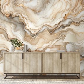 Samolepiaca tapeta mramorová elegancia v zlatých tónoch