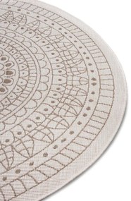 Obojstranný koberec Twin Porto linen kruh