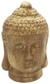 Zlatá keramická dekorácie hlava Budhu  - 14*14*23 cm